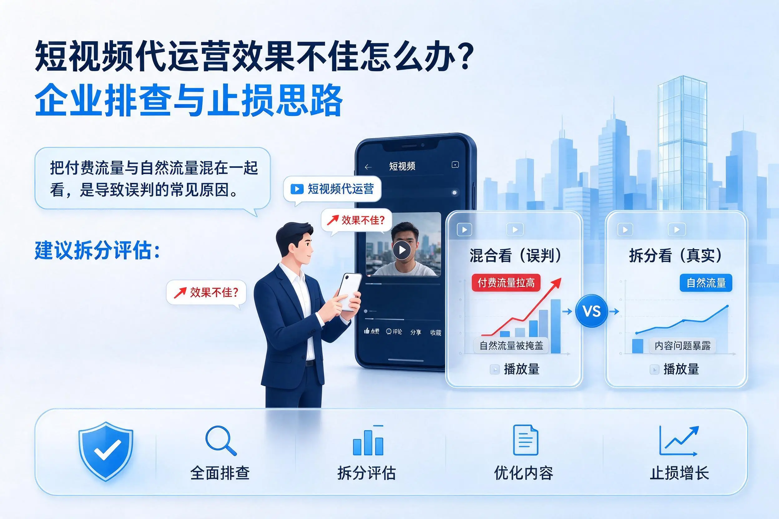 短视频代运营效果不佳怎么办？文昌企业排查与止损思路