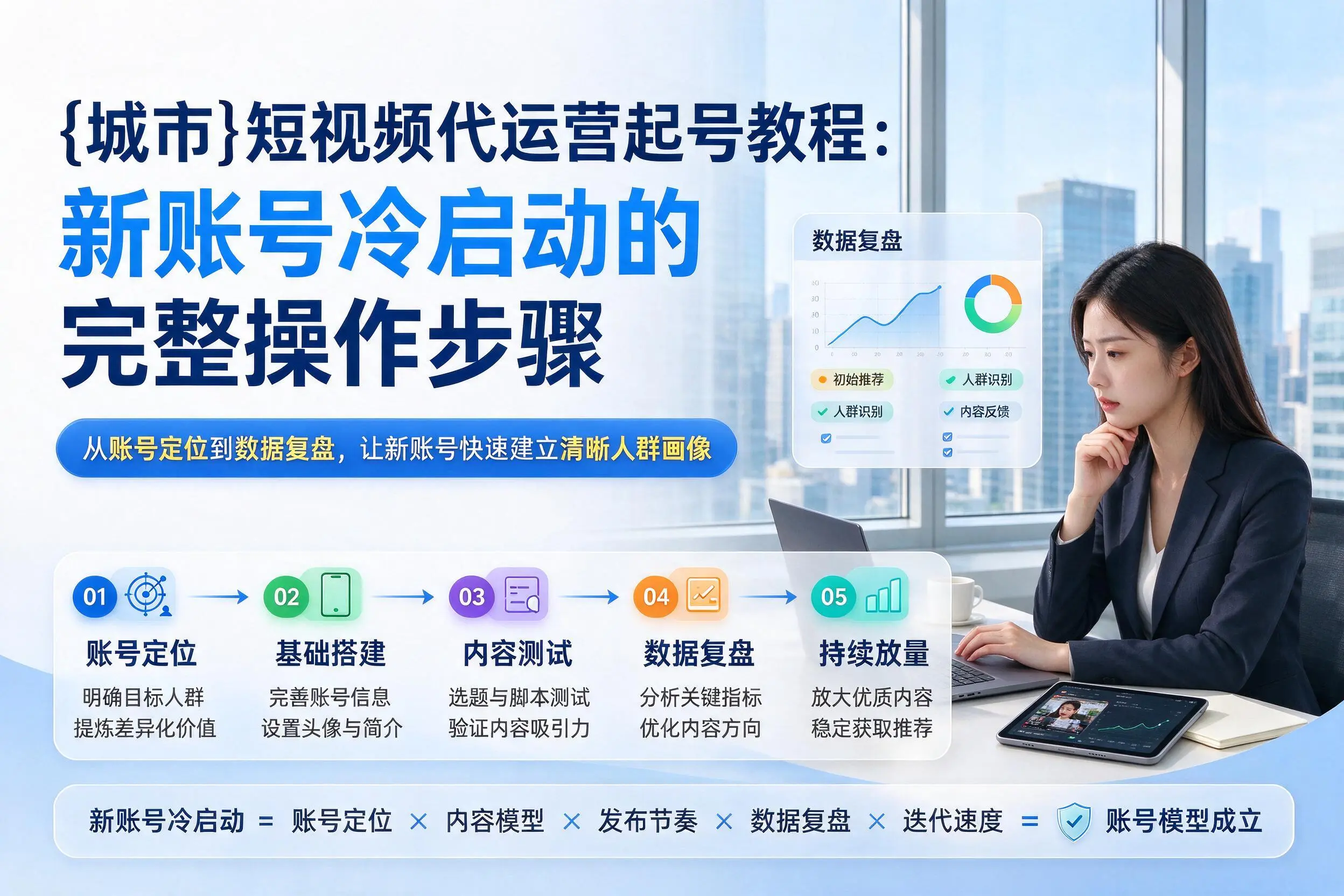 文昌短视频代运营起号教程:新账号冷启动的完整操作步骤