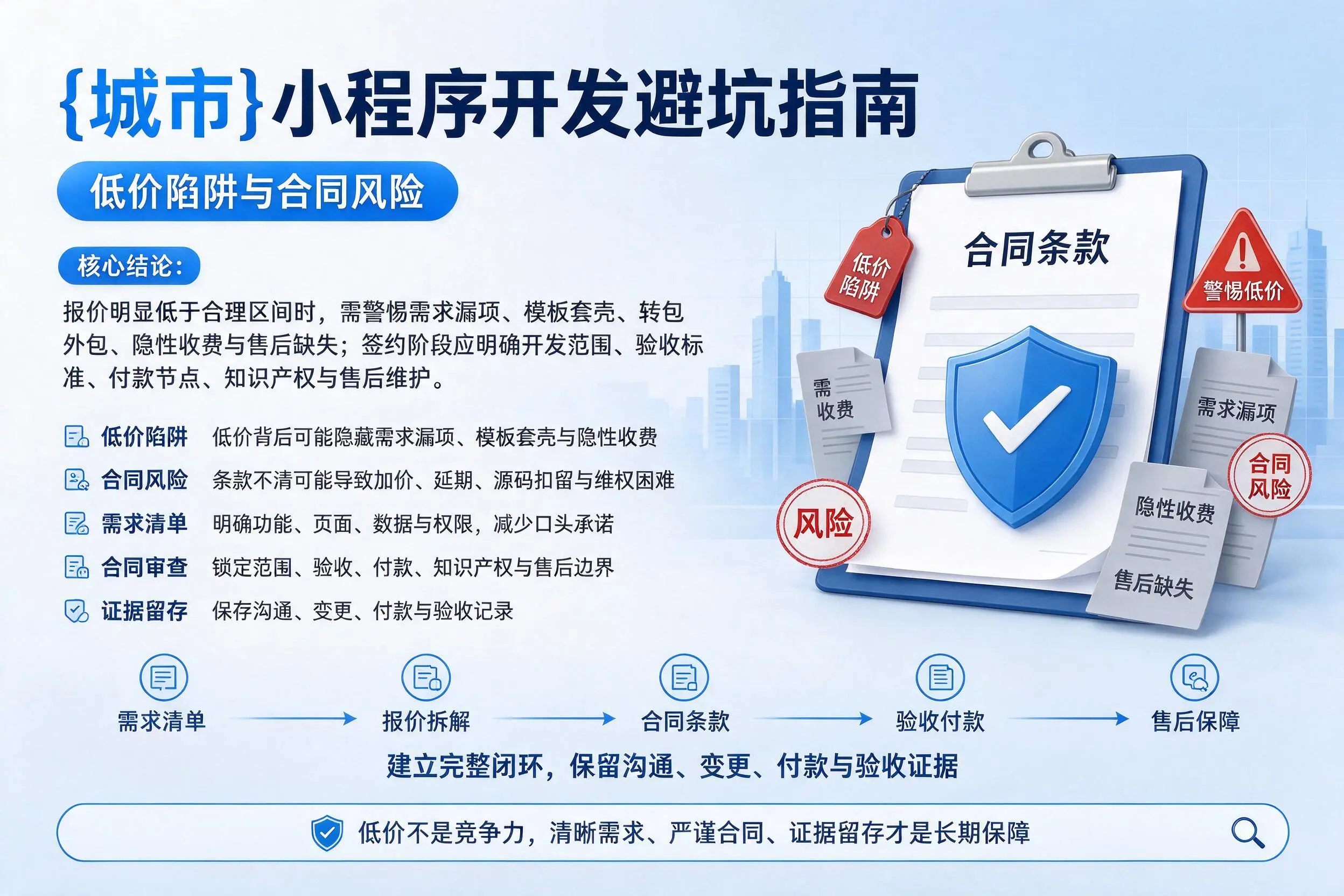 文昌小程序开发避坑指南：低价陷阱与合同风险