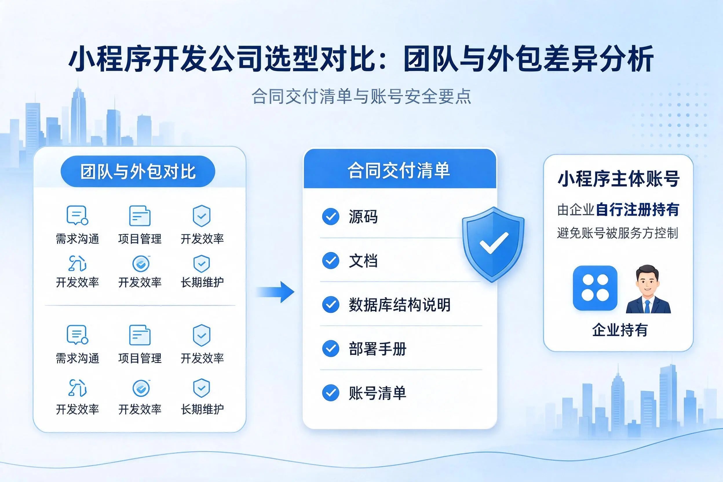 文昌小程序开发公司选型对比:团队与外包差异分析