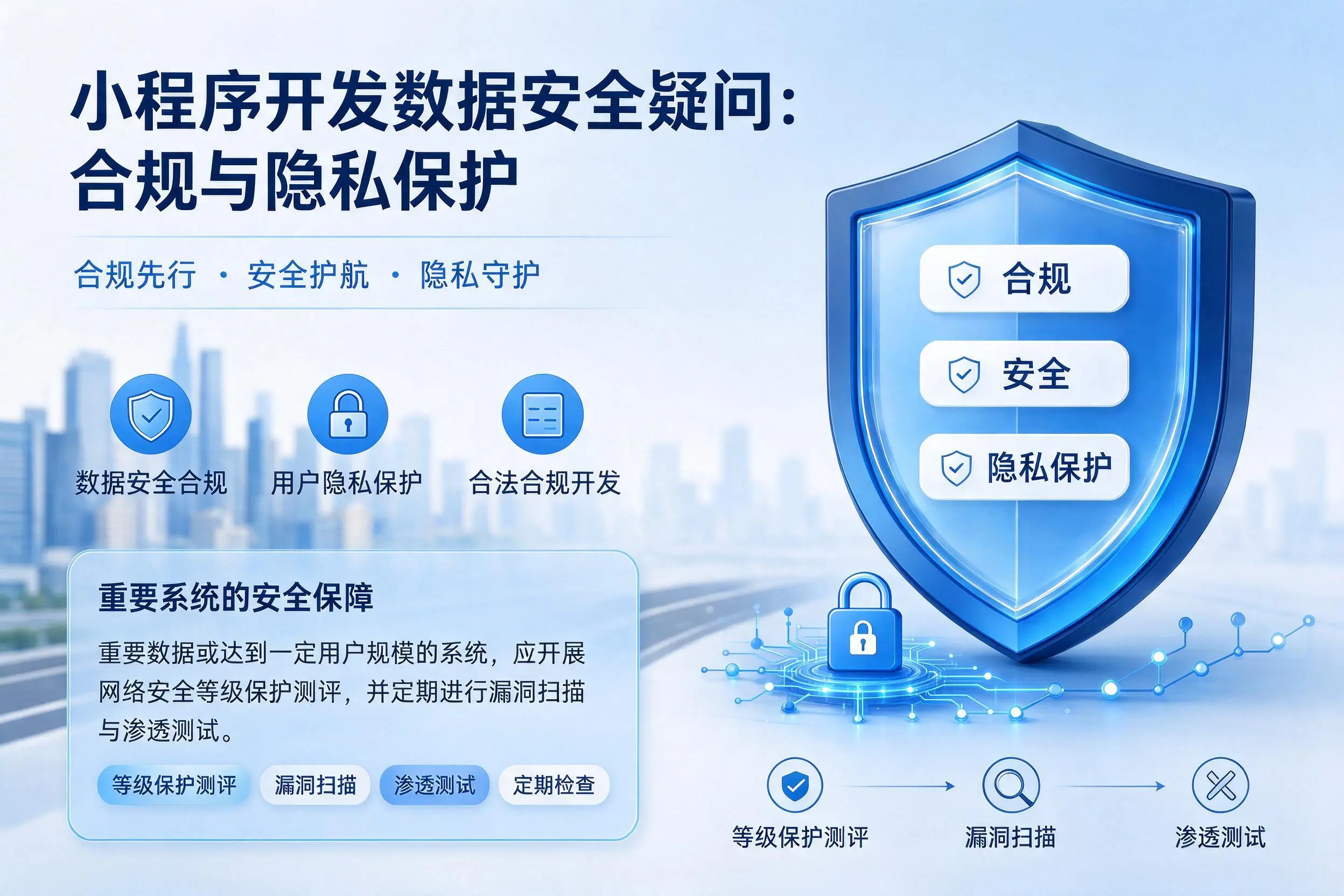 文昌小程序开发数据安全疑问:合规与隐私保护