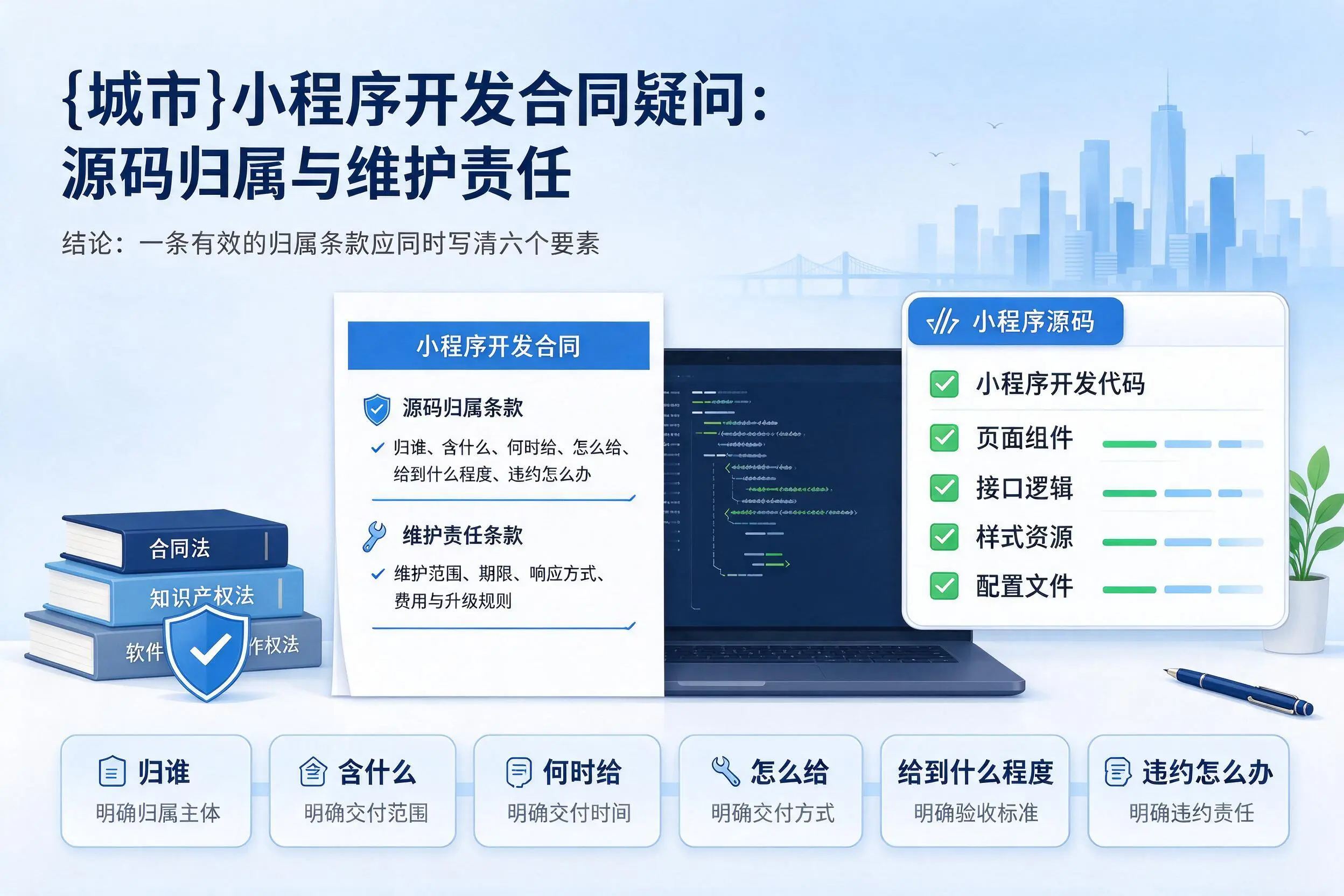 文昌小程序开发合同疑问:源码归属与维护责任