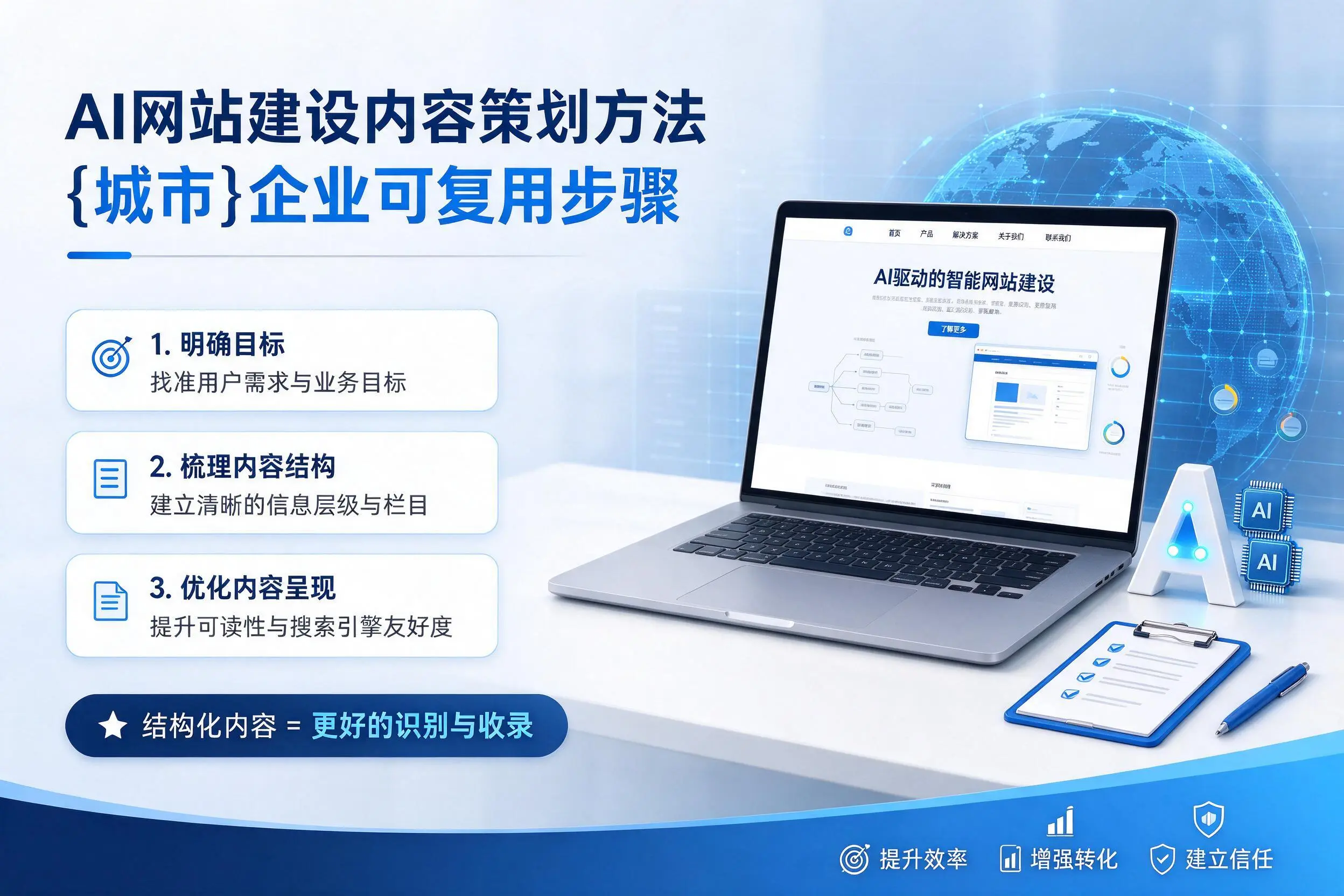 AI网站建设内容策划方法,文昌企业可复用步骤