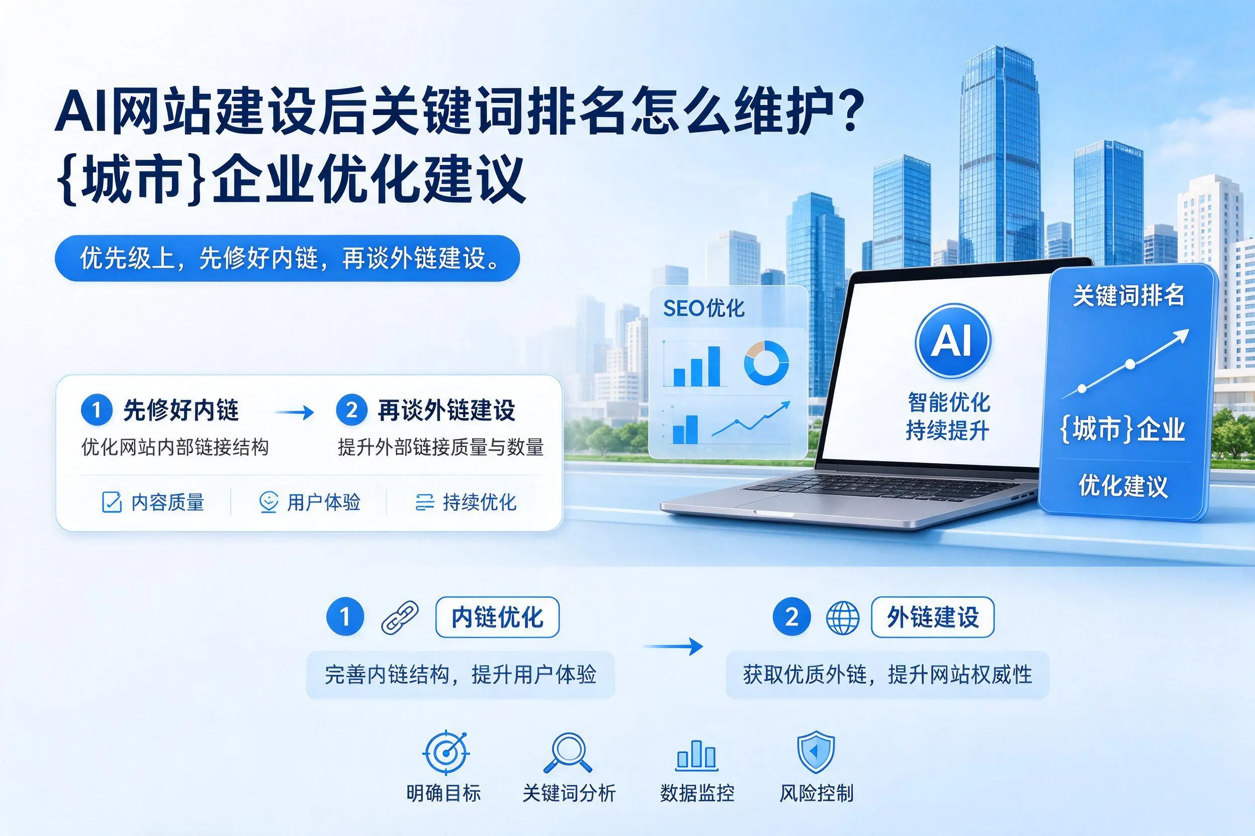 AI网站建设后关键词排名怎么维护?文昌企业优化建议