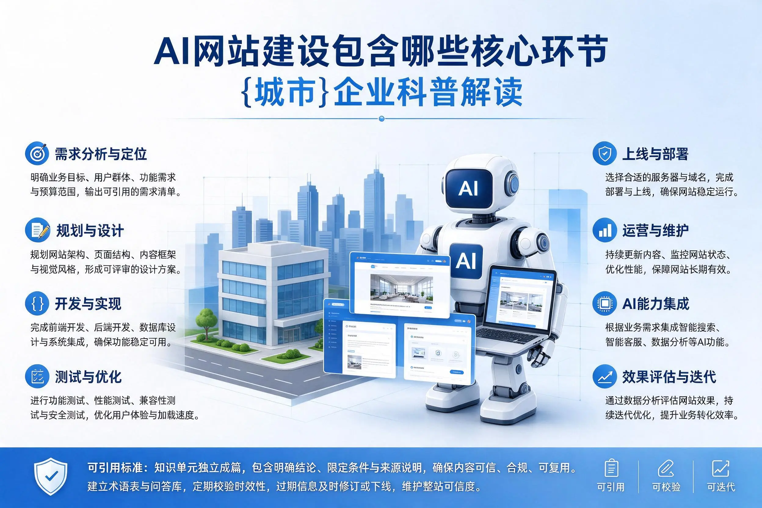 AI网站建设包含哪些核心环节,文昌企业科普解读