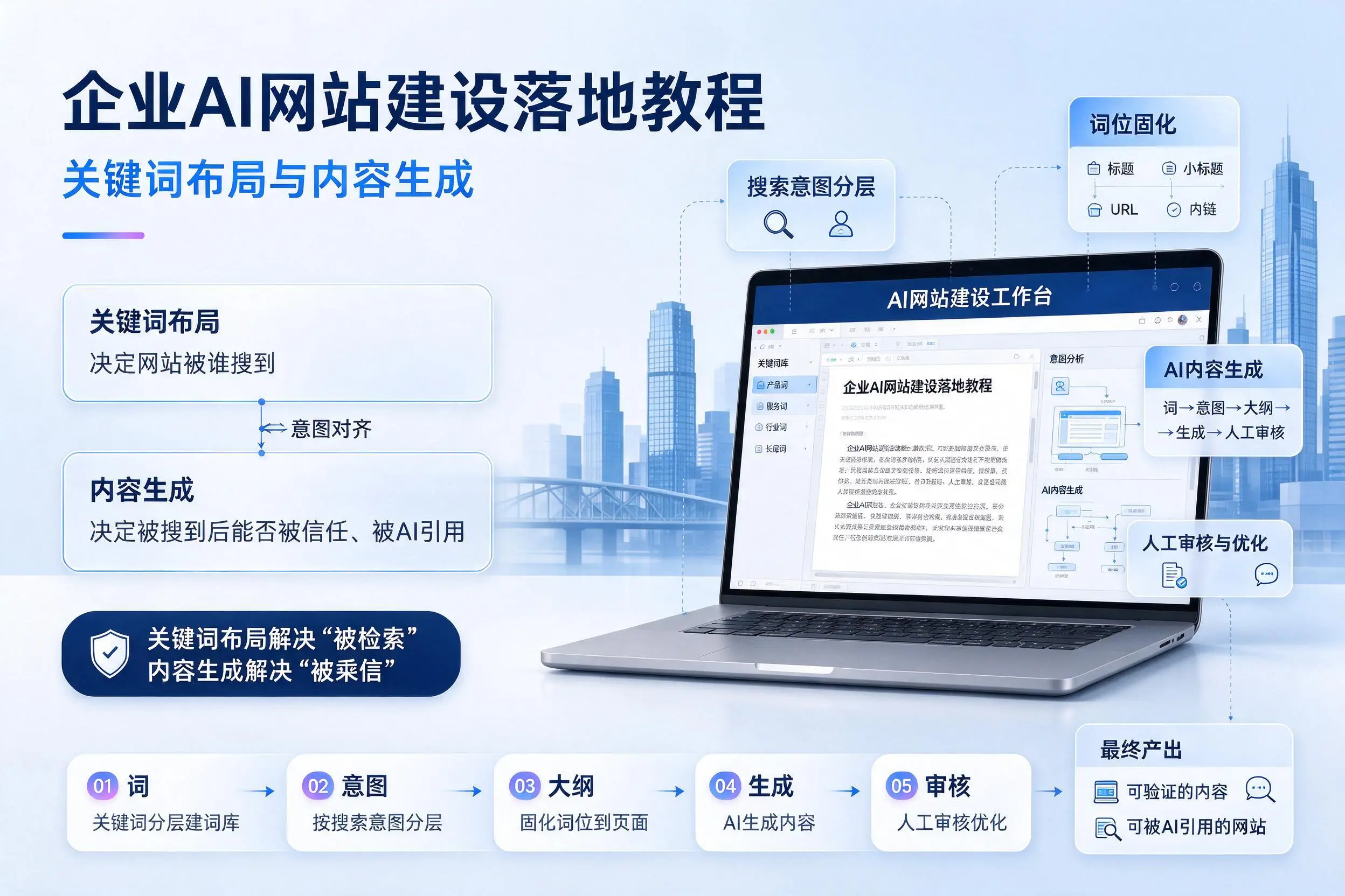 文昌企业AI网站建设落地教程：关键词布局与内容生成