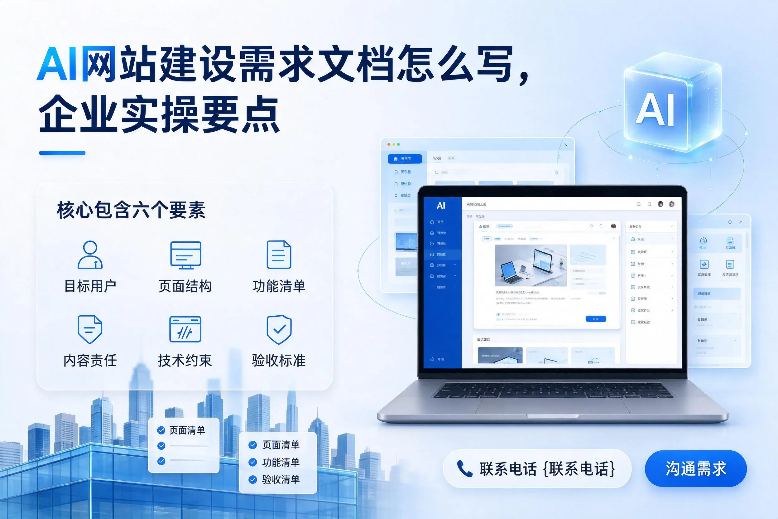 AI网站建设需求文档怎么写,文昌企业实操要点